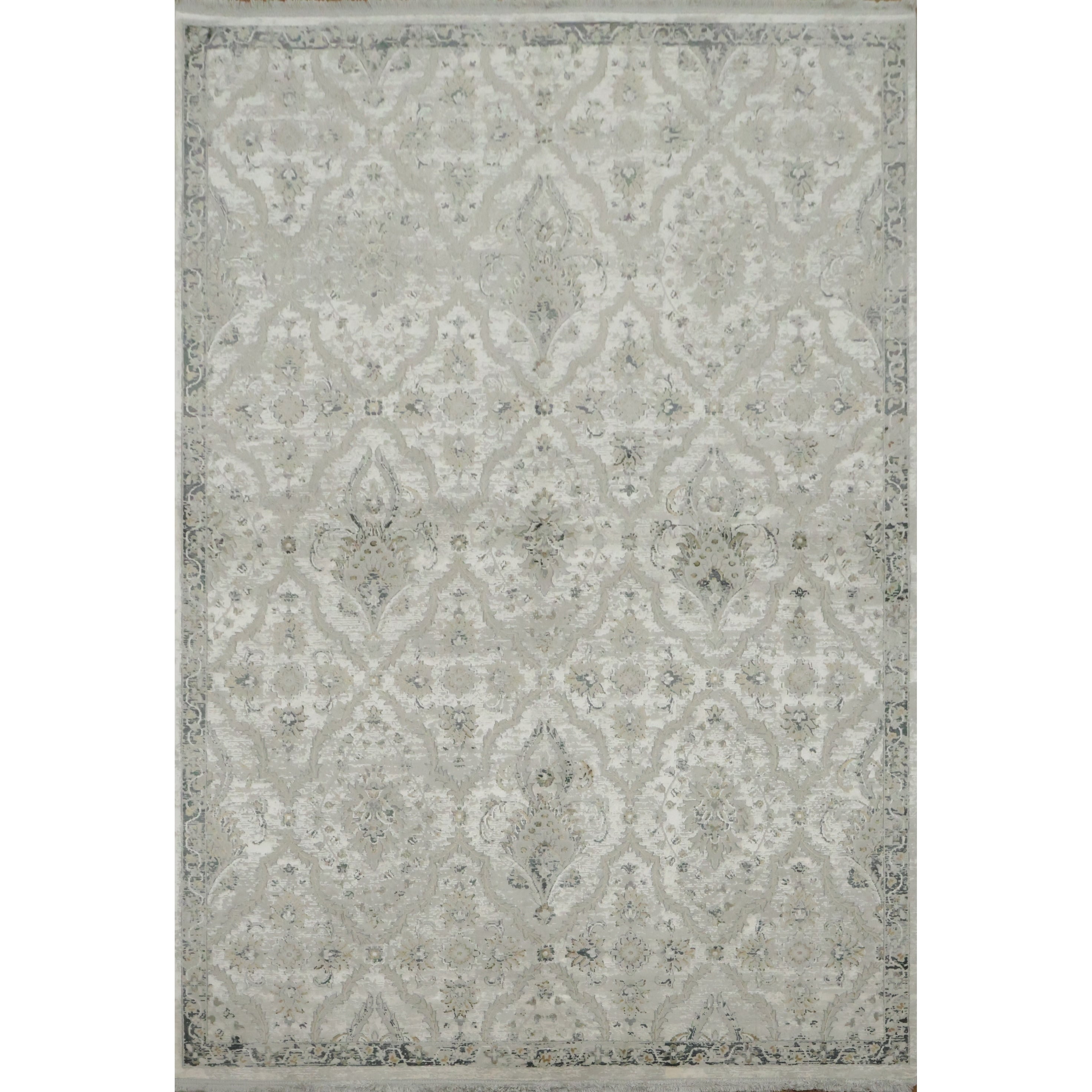 Machine Made Greys Charcoal Abstract Area Rug 7 7 X 5 2
