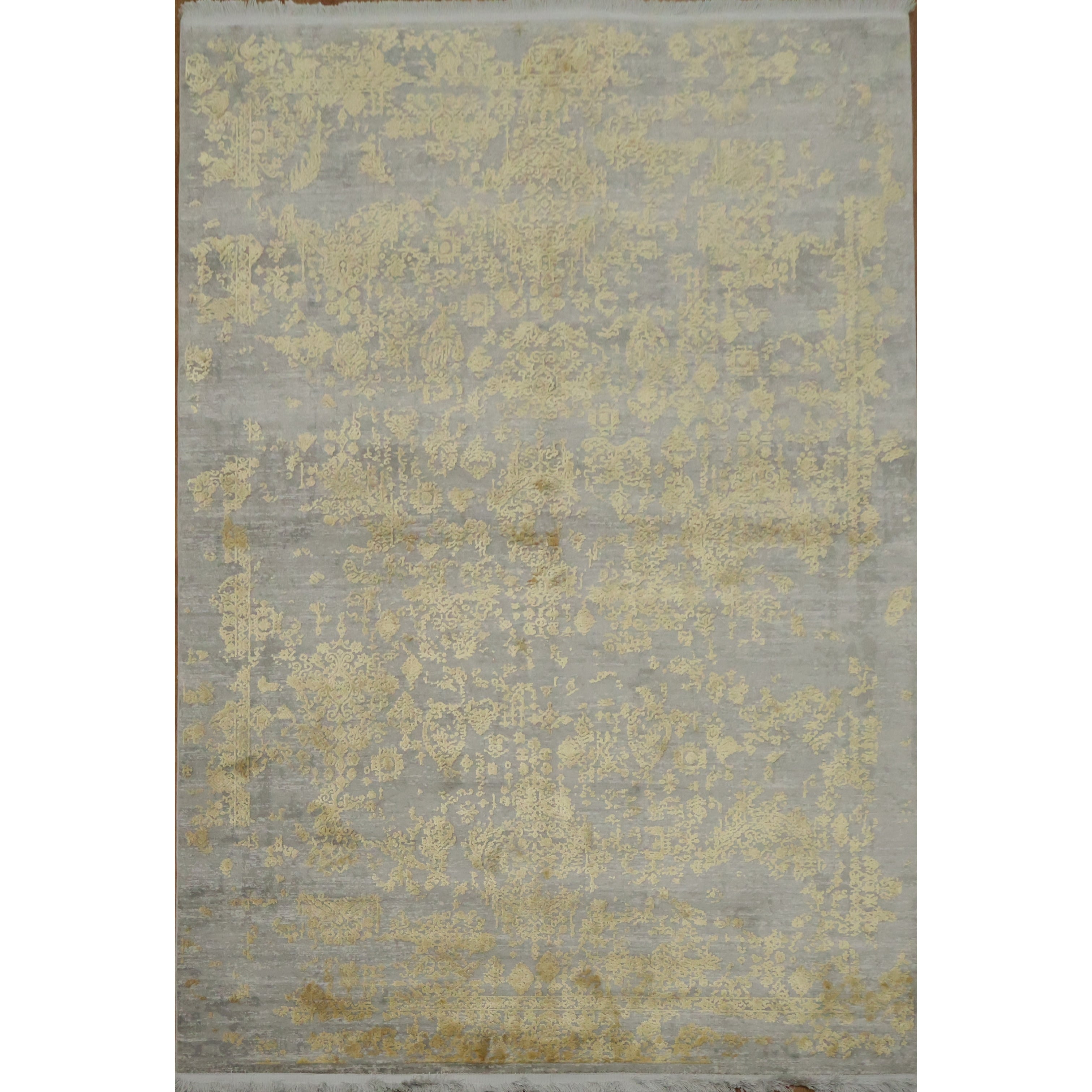 Machine Made Greys Charcoal Abstract Area Rug 7 7 X 5 2