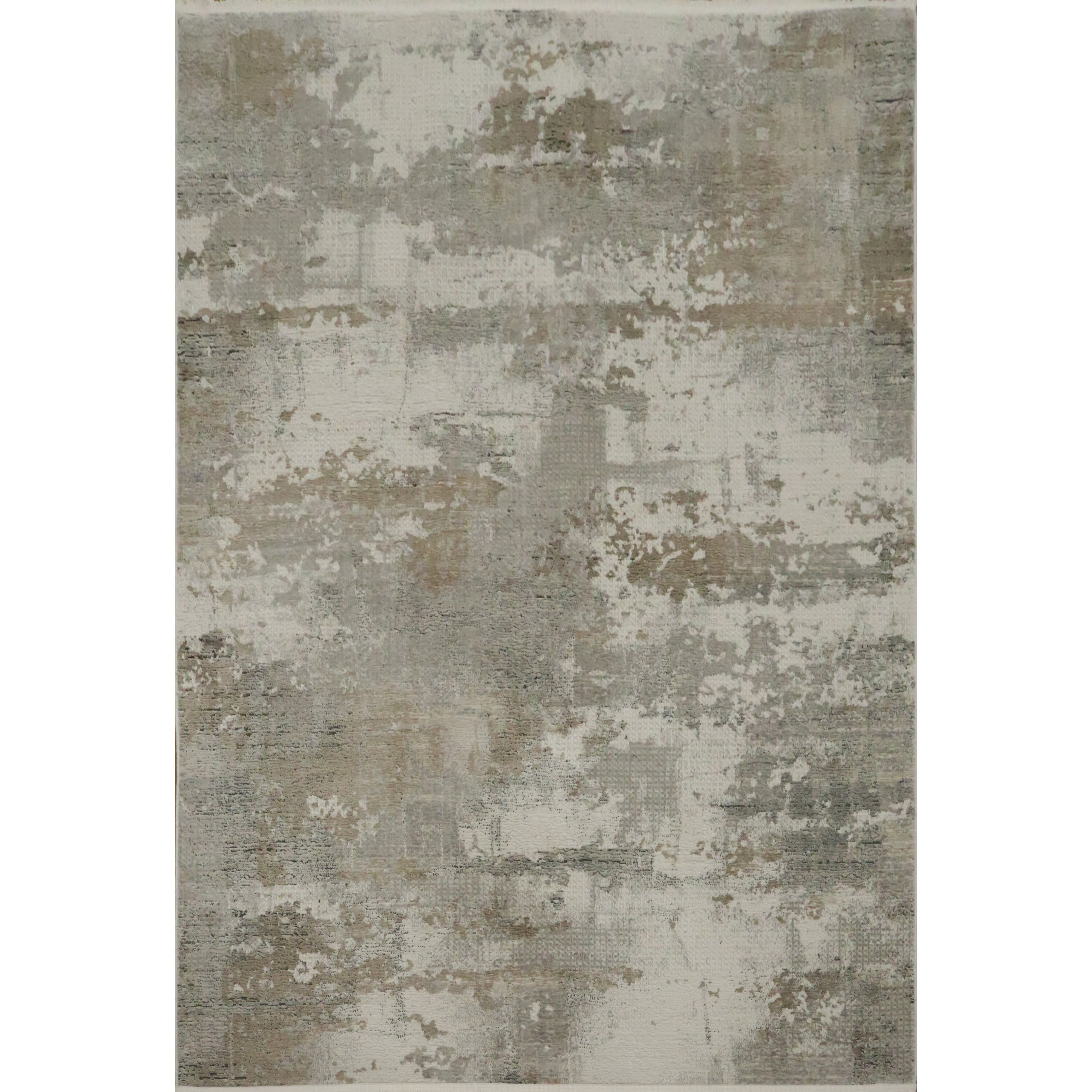 Machine Made Greys Charcoal Abstract Area Rug 7 7 X 5 2
