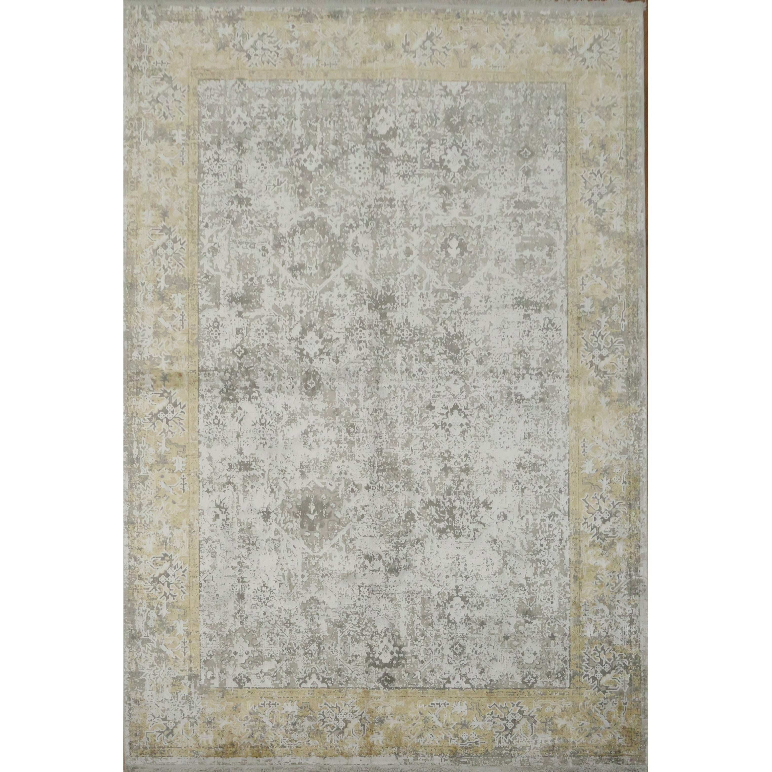 Machine Made Greys Charcoal Abstract Area Rug 7 7 X 5 2