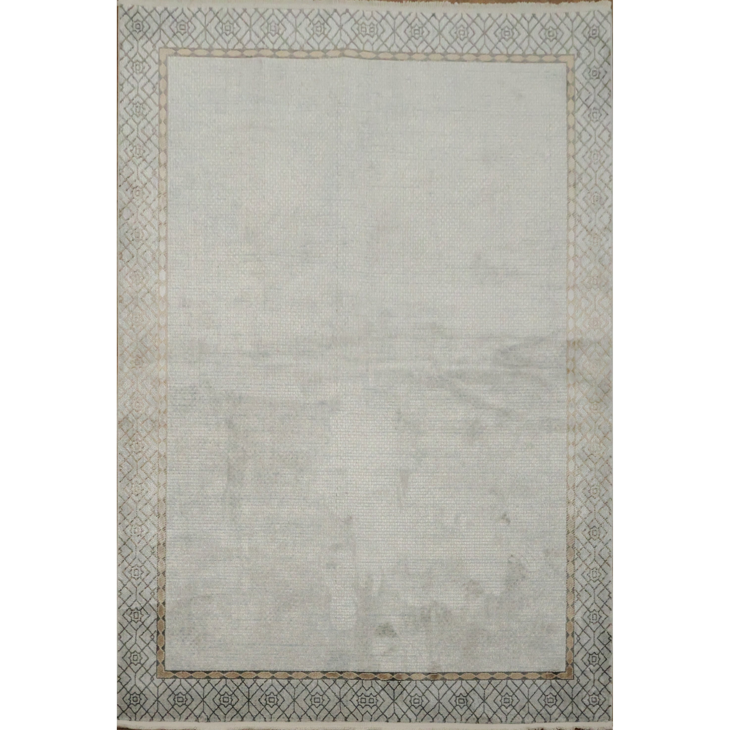 Machine Made Greys Charcoal Abstract Area Rug 7 7 X 5 2