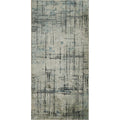Machine Made Greys Charcoal Abstract Runner Rug 6 9 X 3 3