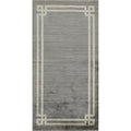 Machine Made Greys Charcoal Abstract Runner Rug 6 5 X 3 3