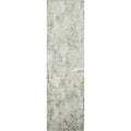 Machine Made Greys Charcoal Abstract Runner Rug 10 0 X 3 2