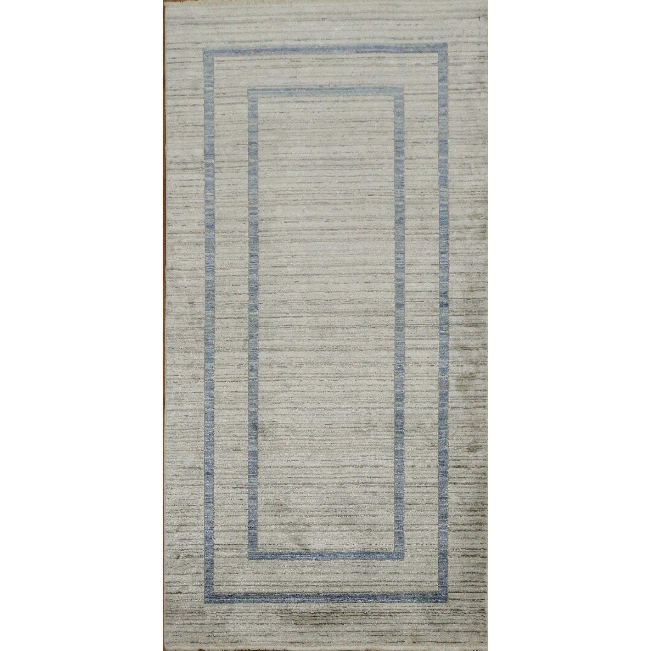 Machine Made Greys Charcoal Abstract Runner Rug 6 6 X 3 3