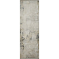Machine Made Greys Charcoal Abstract Runner Rug 10 0 X 3 3