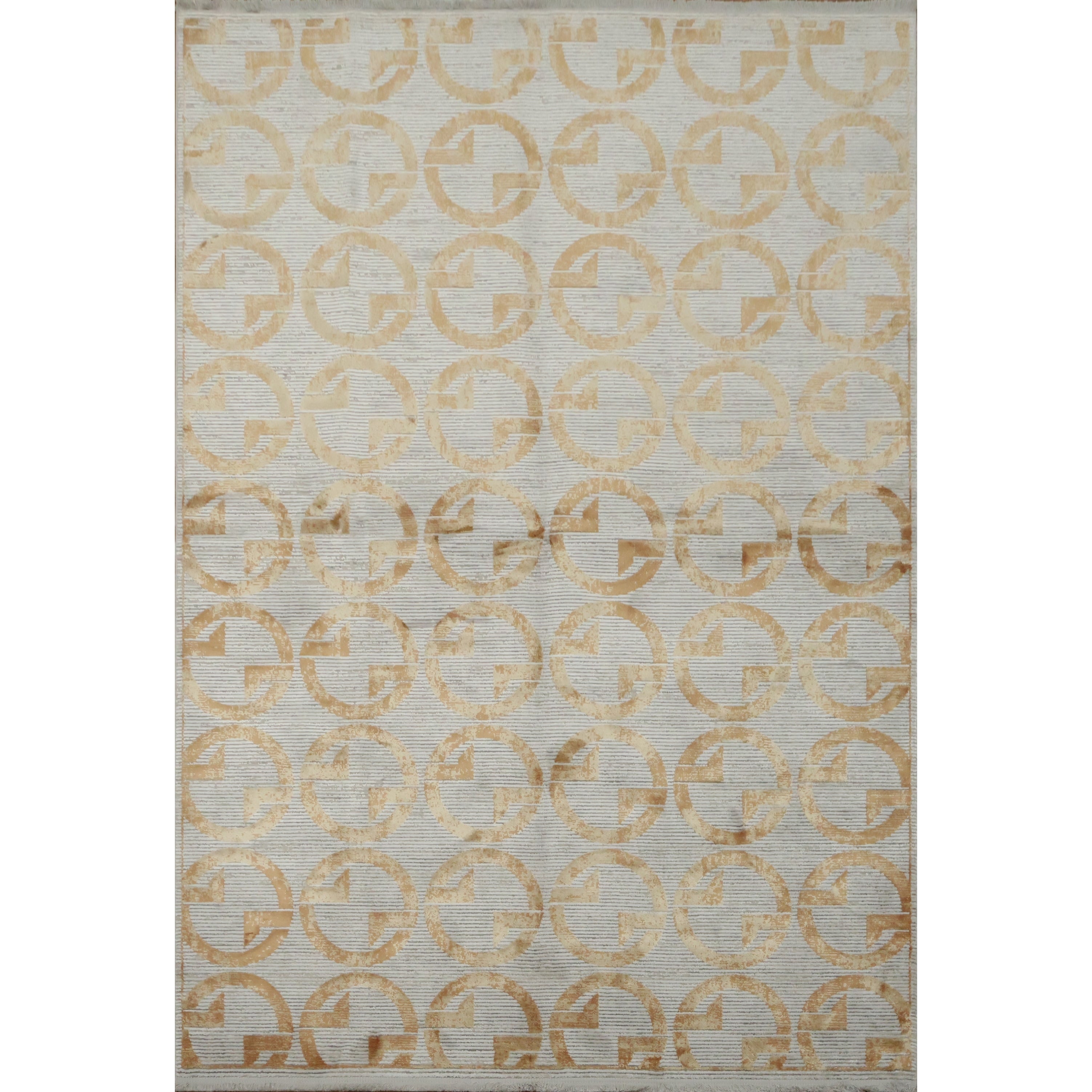 Machine Made Multi Colored Abstract Area Rug 7 7 X 5 2