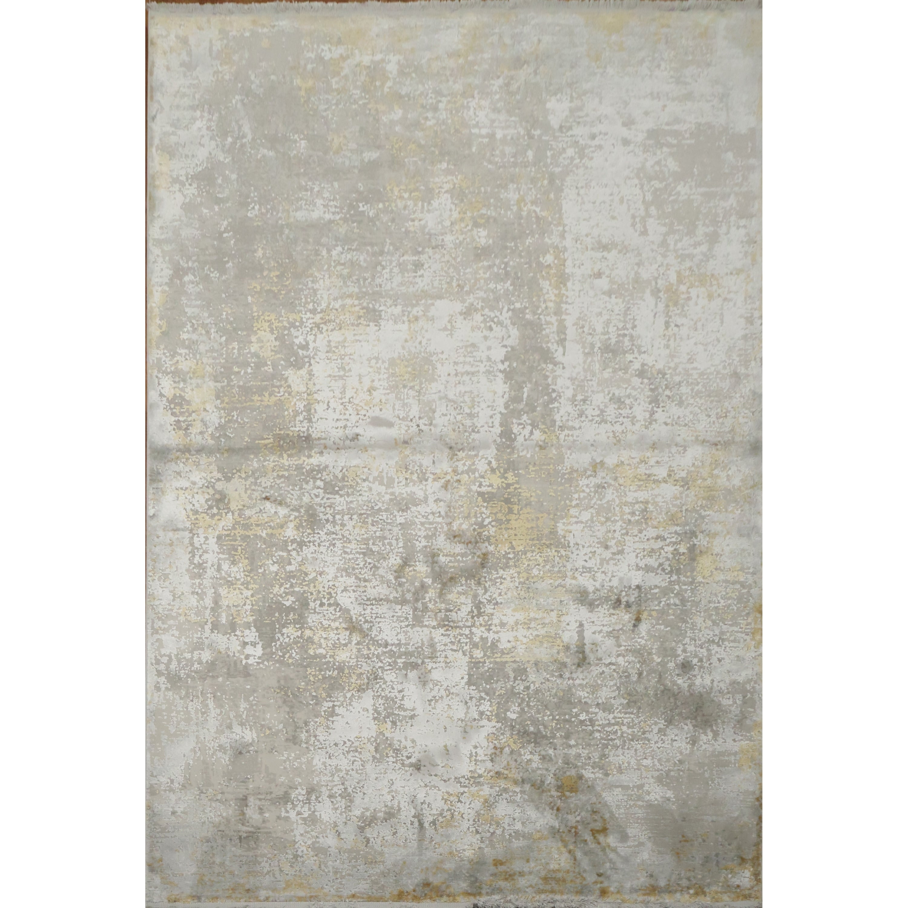Machine Made Oriental Polyester Carpet Modern Beige Ivories Area Rug 7 7 X 5 2