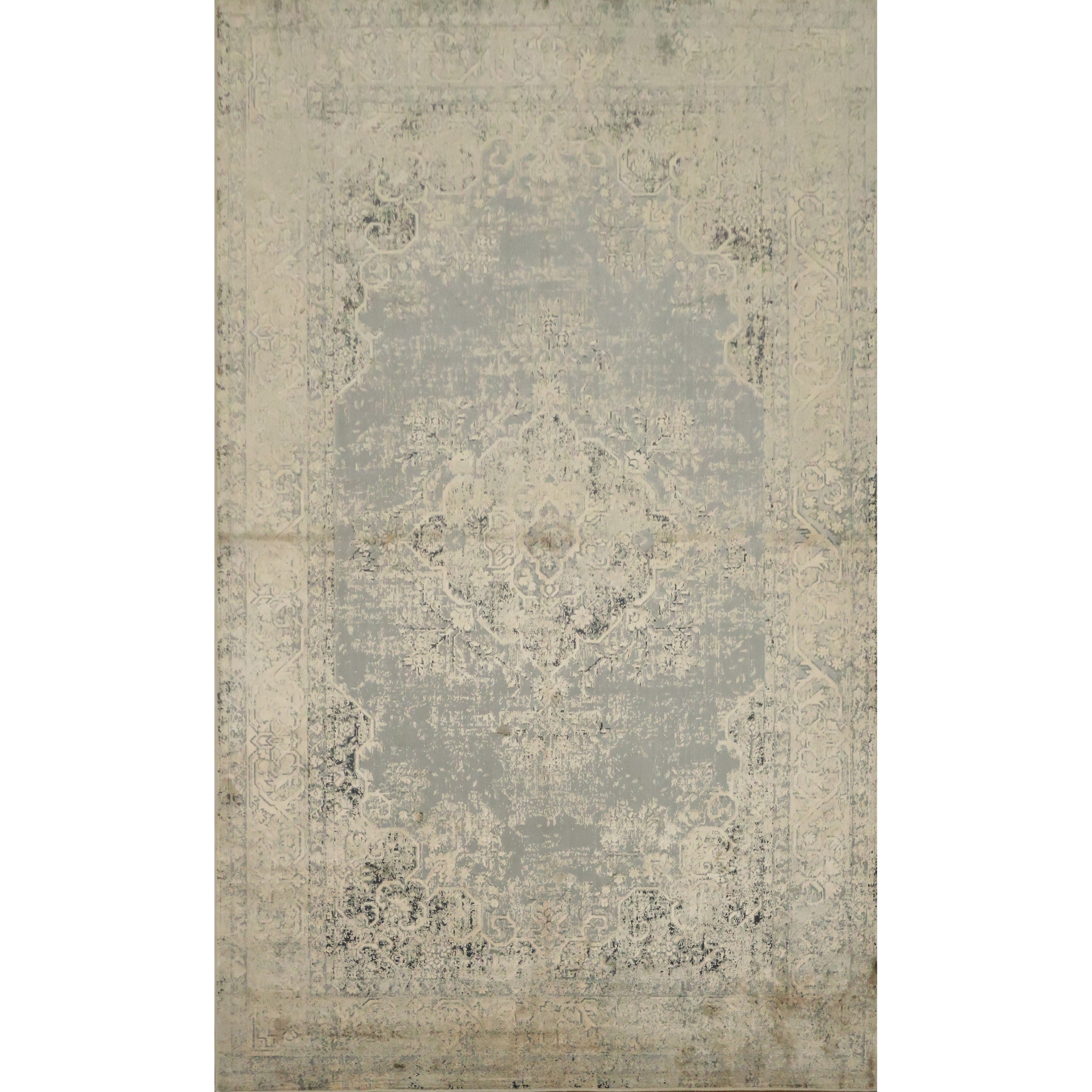Machine Made Oriental Polyester Carpet Modern Beige Ivories Area Rug 7 10 X 4 9