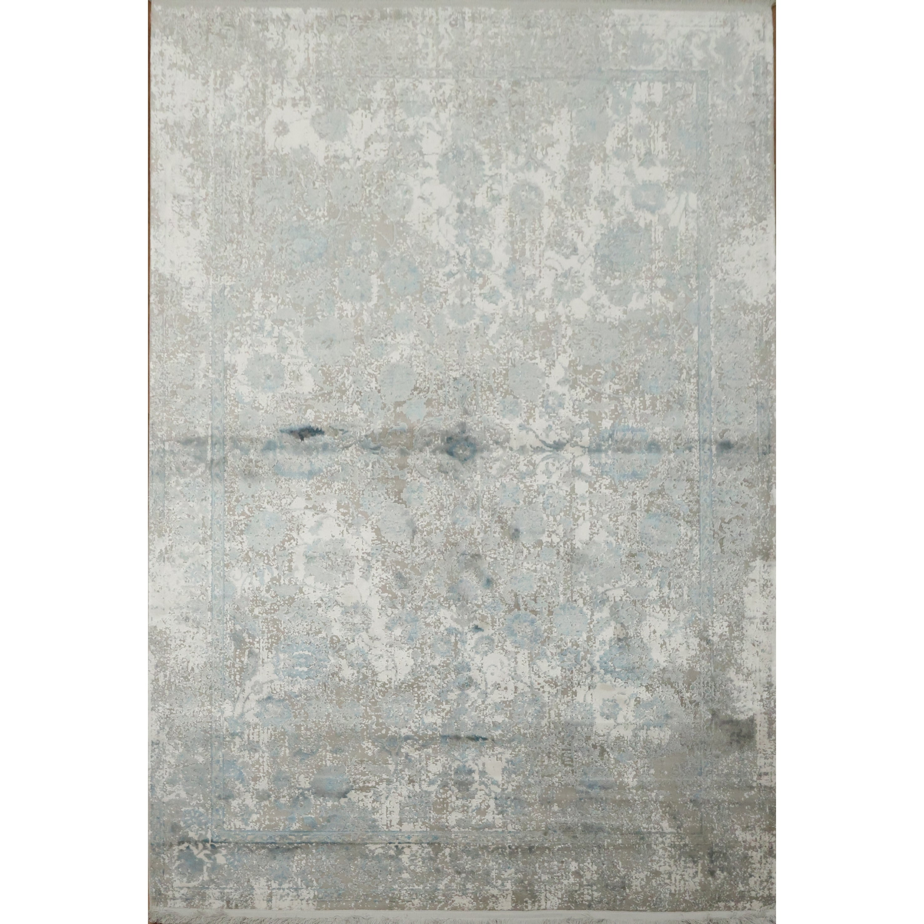 Machine Made Oriental Polyester Carpet Modern Beige Ivories Area Rug 7 7 X 5 2