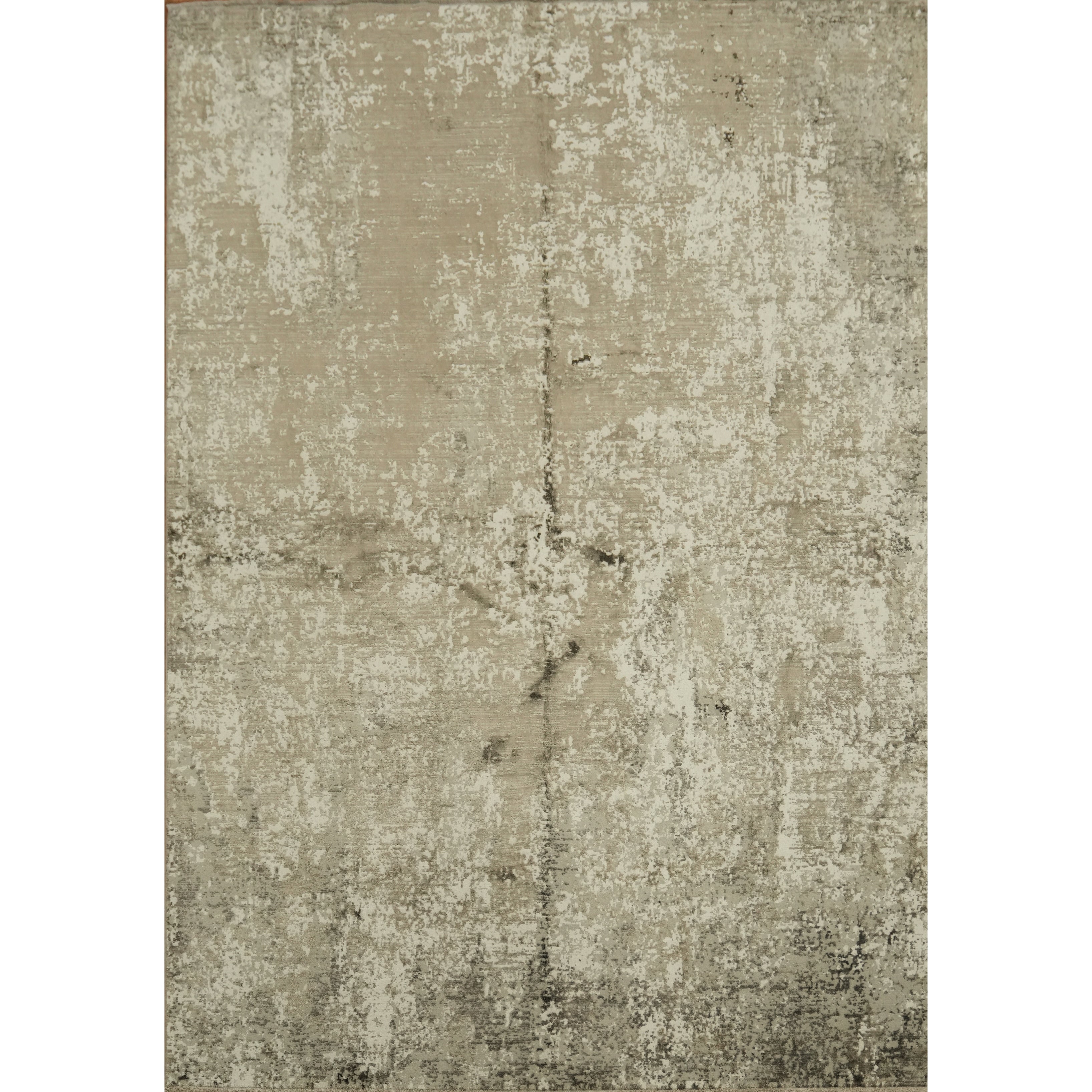 Machine Made Oriental Polyester Carpet Modern Beige Ivories Area Rug 7 6 X 5 3