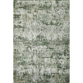 Machine Made Oriental Polyester Carpet Modern Green Abstract Area Rug 7 7 X 5 2