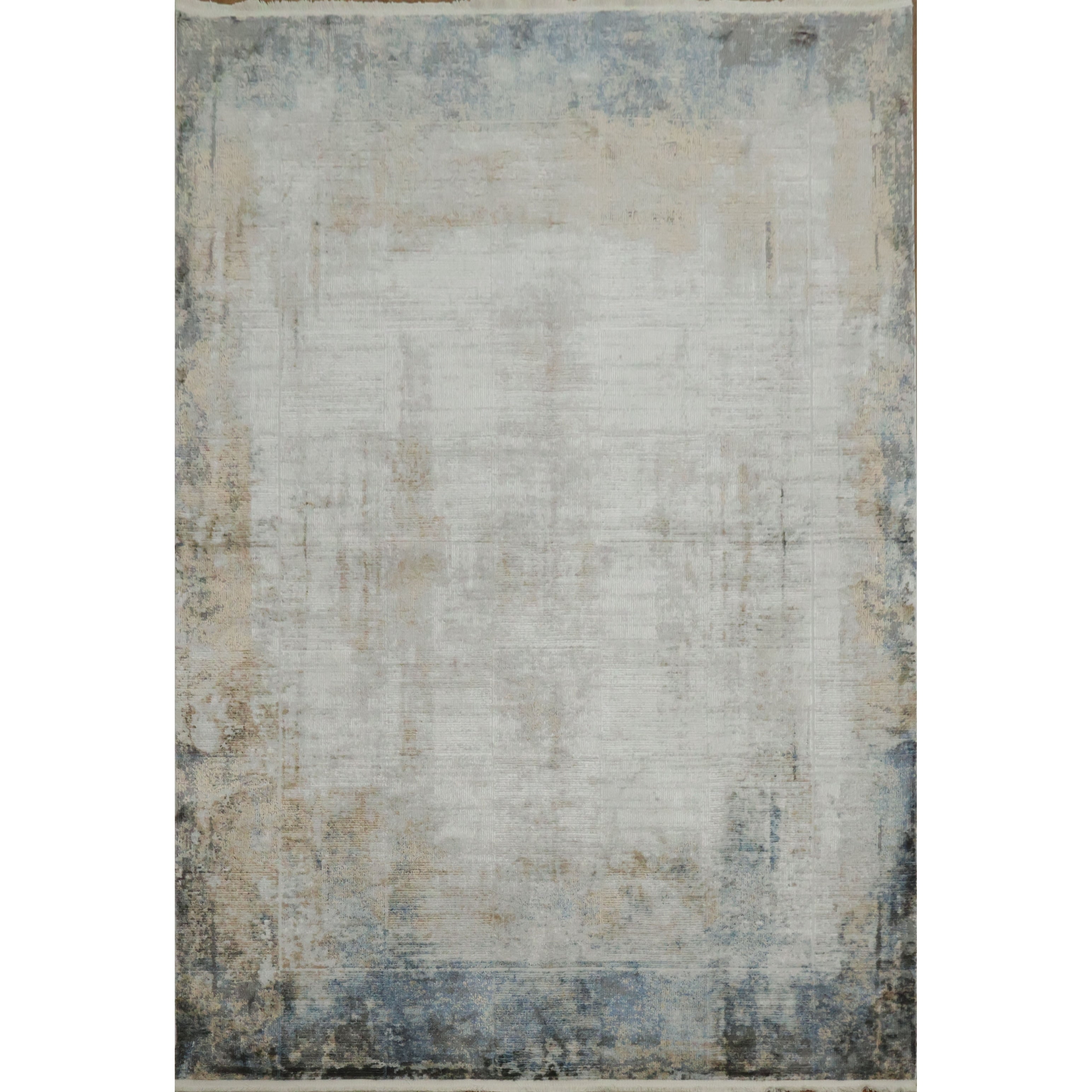 Machine Made Oriental Polyester Carpet Modern Greys Charcoal Area Rug 7 7 X 5 2