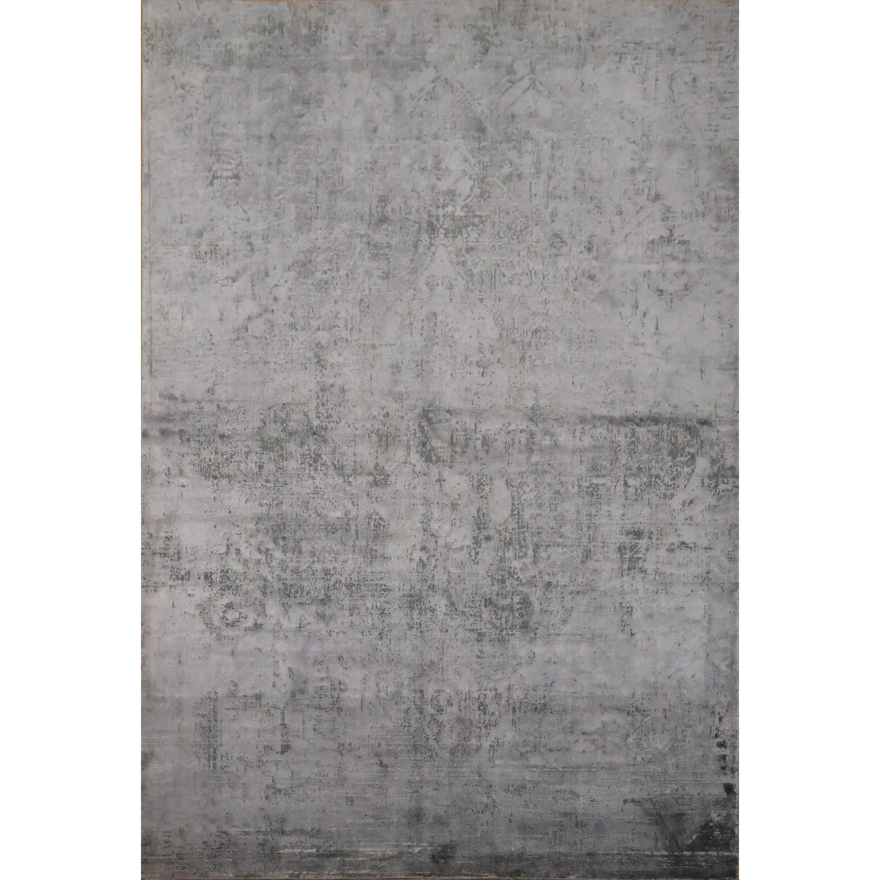Machine Made Oriental Polyester Carpet Modern Greys Charcoal Area Rug 7 7 X 5 2