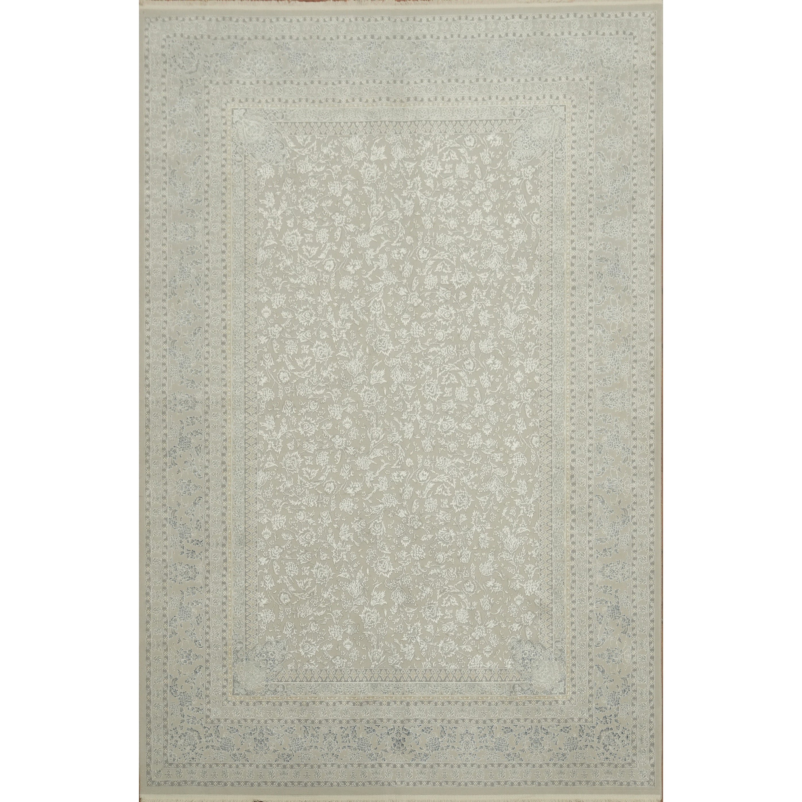 Machine Made Oriental Polyester Carpet Modern Greys Charcoal Area Rug 9 10 X 6 5
