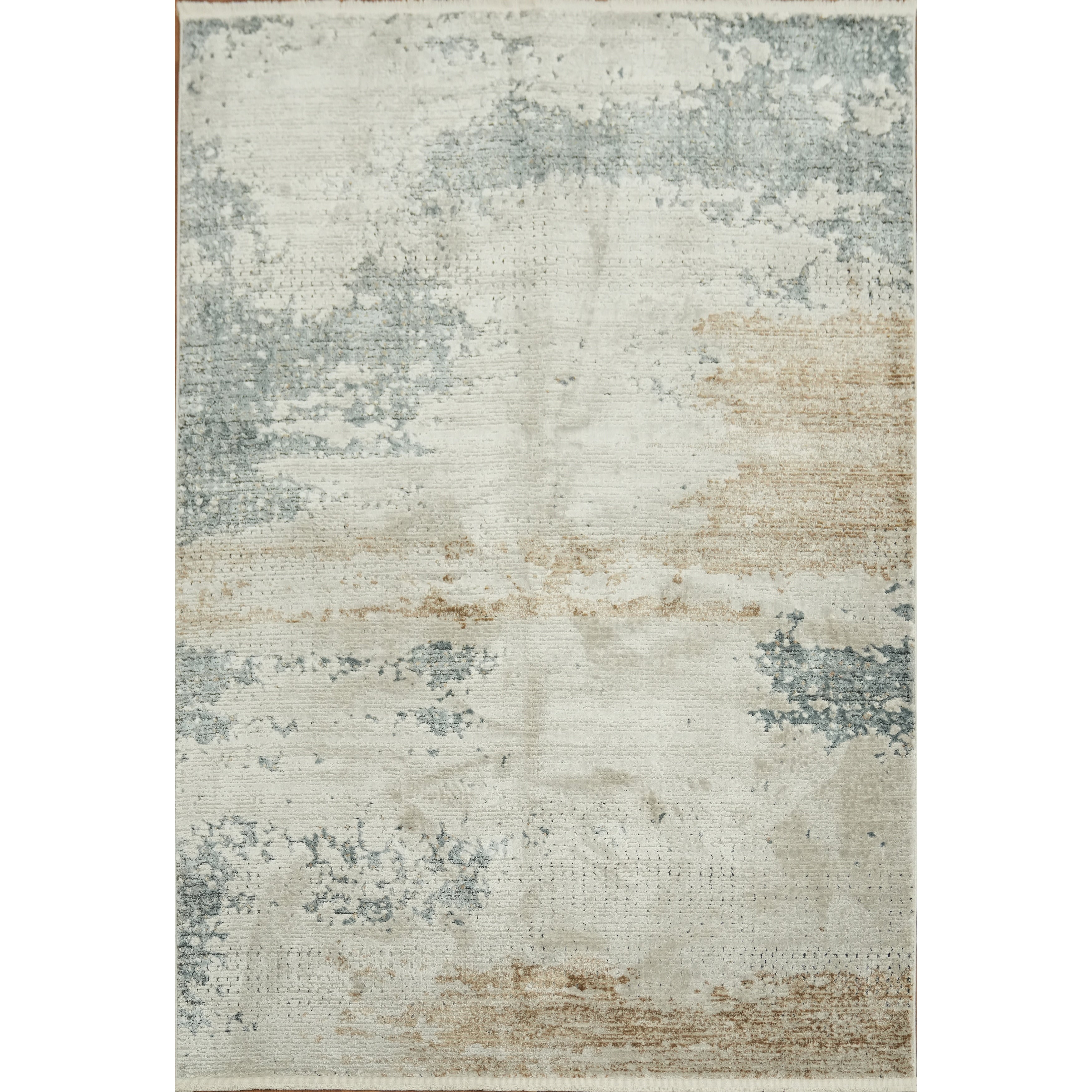 Machine Made Oriental Polyester Carpet Modern Greys Charcoal Area Rug 7 7 X 5 2