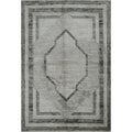 Machine Made Oriental Polyester Carpet Modern Greys Charcoal Area Rug 7 7 X 5 2