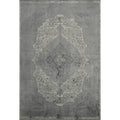 Machine Made Oriental Polyester Carpet Modern Greys Charcoal Area Rug 7 6 X 5 1