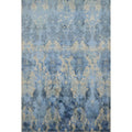 Machine Made Oriental Polyester Carpet Modern Navy Blue Blues Area Rug 7 6 X 5 1