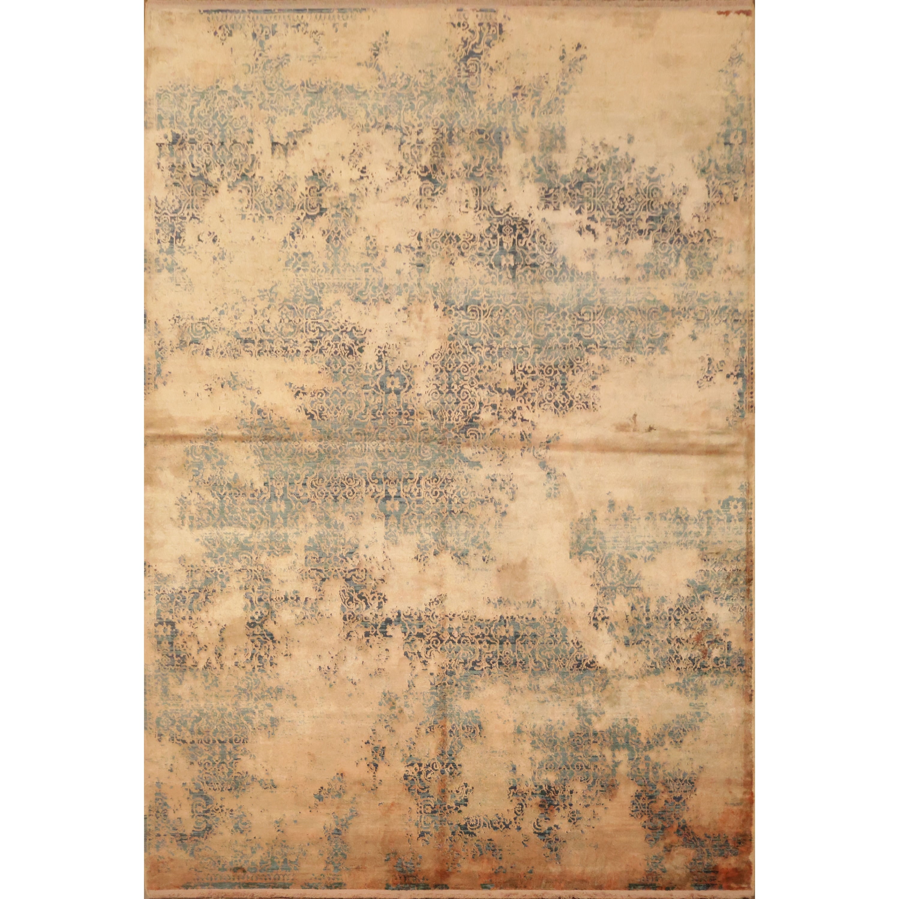 Machine Made Oriental Polyester Carpet Modern Oranges Rust Area Rug 7 7 X 5 2