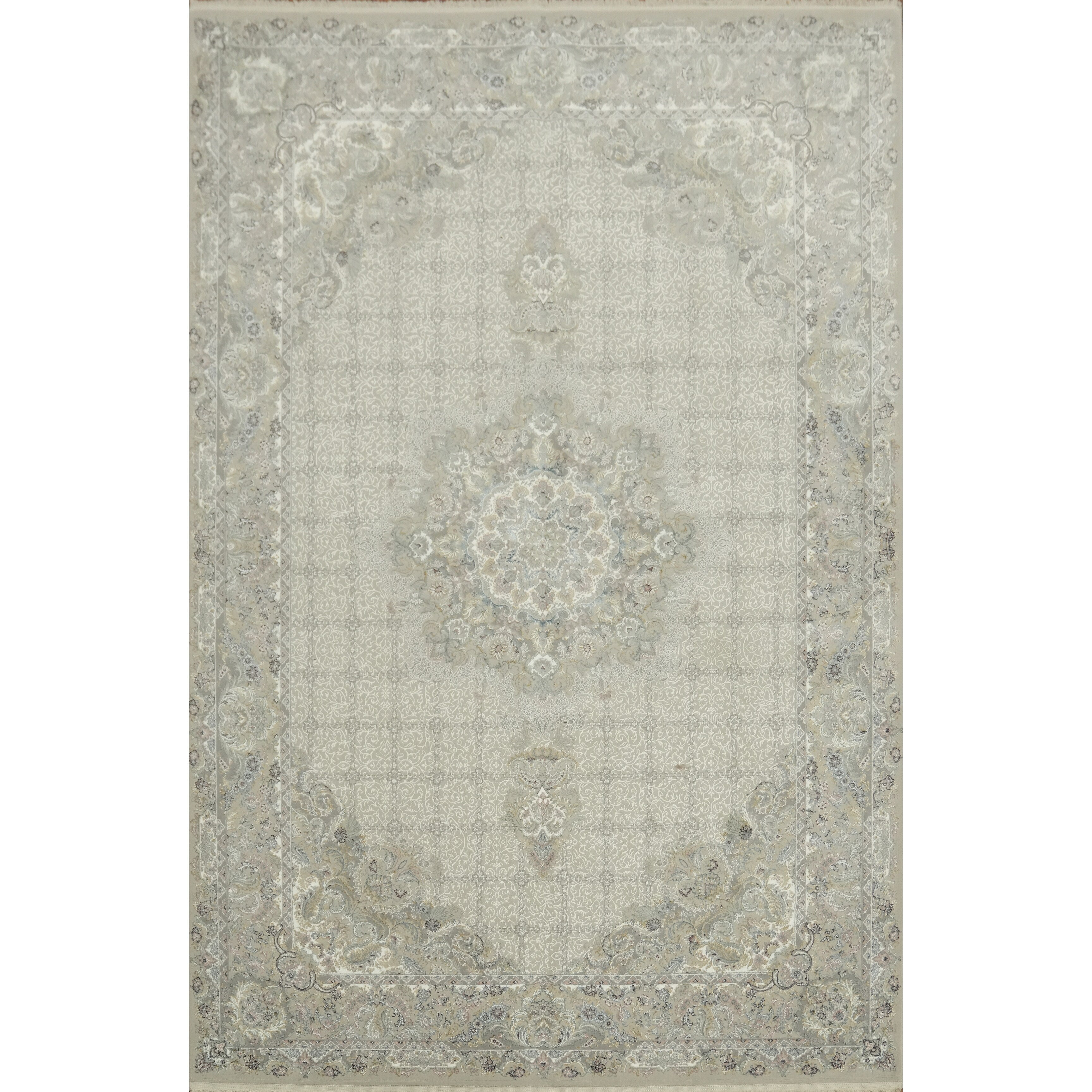 Machine Made Oriental Polyester Carpet Traditional Greys Charcoal Area Rug 9 10 X 6 5