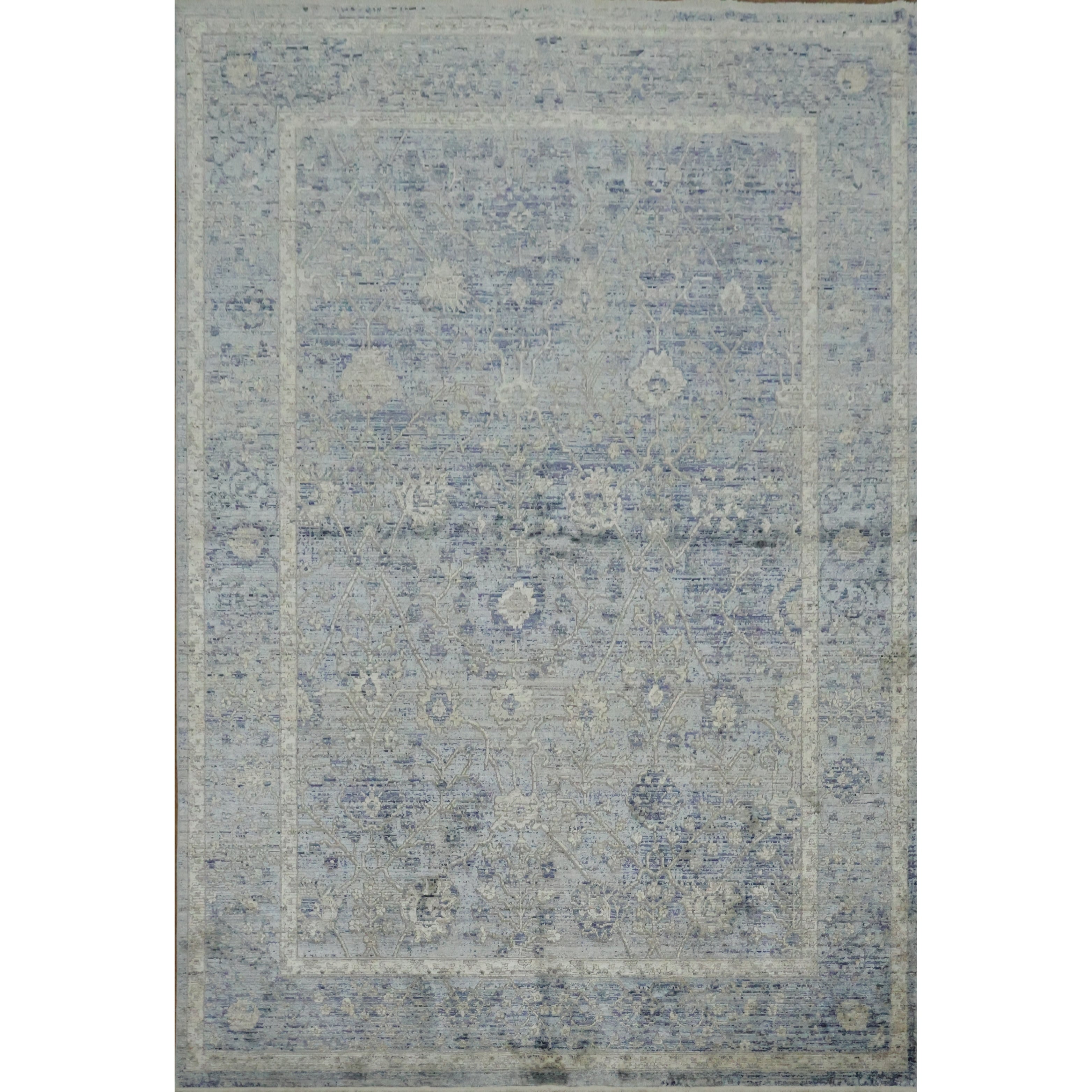 Machine Made Oriental Polyester Carpet Traditional Navy Blue Blues Area Rug 7 5 X 5 2