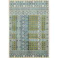 Machine Made Oriental Wool Carpet Geometric Navy Blue Blues Area Rug 9 4 X 6 5