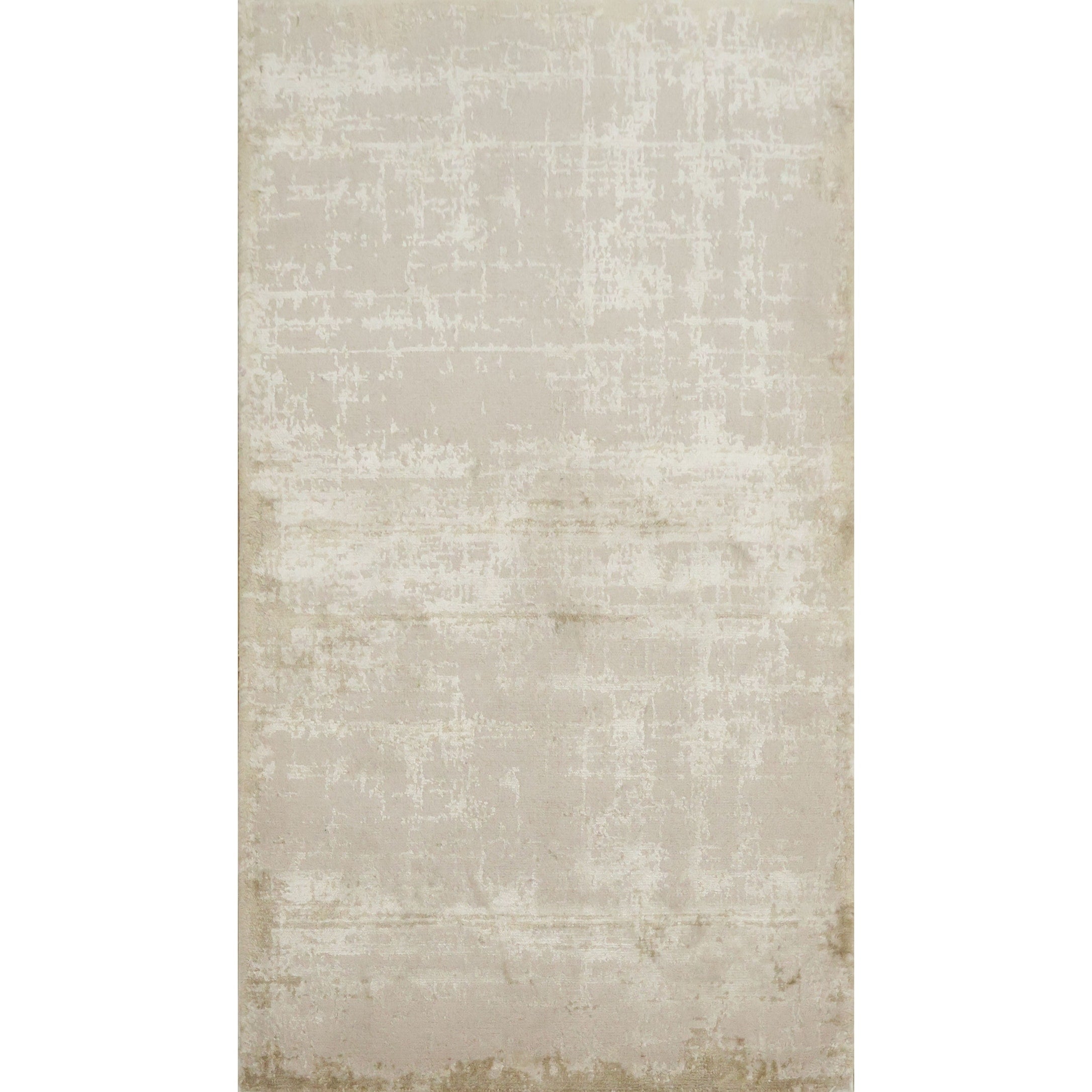 Machine Made Oriental Wool Carpet Modern Beige Ivories Abstract Area Rug 4 7 X 2 7