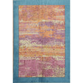 Machine Made Oriental Wool Carpet Traditional Purples Art Deco Area Rug 9 4 X 6 5