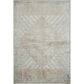 Machine Made Polyester Carpet Beige Ivories Abstract Area Rug 7 7 X 5 2