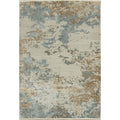 Machine Made Polyester Carpet Beige Ivories Abstract Area Rug 7 7 X 5 2