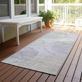 Machine Washable Indoor Outdoor Abstract Muted Chantille Rug
