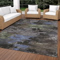 Machine Washable Indoor Outdoor Abstract Owatonna Chantille Rug