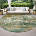 Machine Washable Indoor Outdoor Abstract Savage Chantille Rug