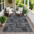Machine Washable Indoor Outdoor Abstract Yampa Chantille Rug