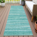 Machine Washable Indoor Outdoor Albany Stripe Chantille Rug