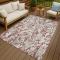 Machine Washable Indoor Outdoor Brushstrokes Chantille Rug