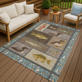 Machine Washable Indoor Outdoor Cabin Lodge Chantille Rug