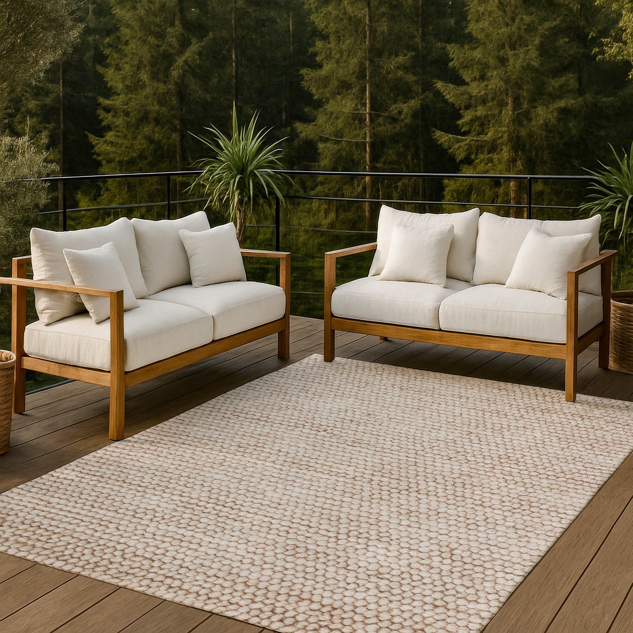 Machine Washable Indoor Outdoor Casual Augusta Chantille Rug