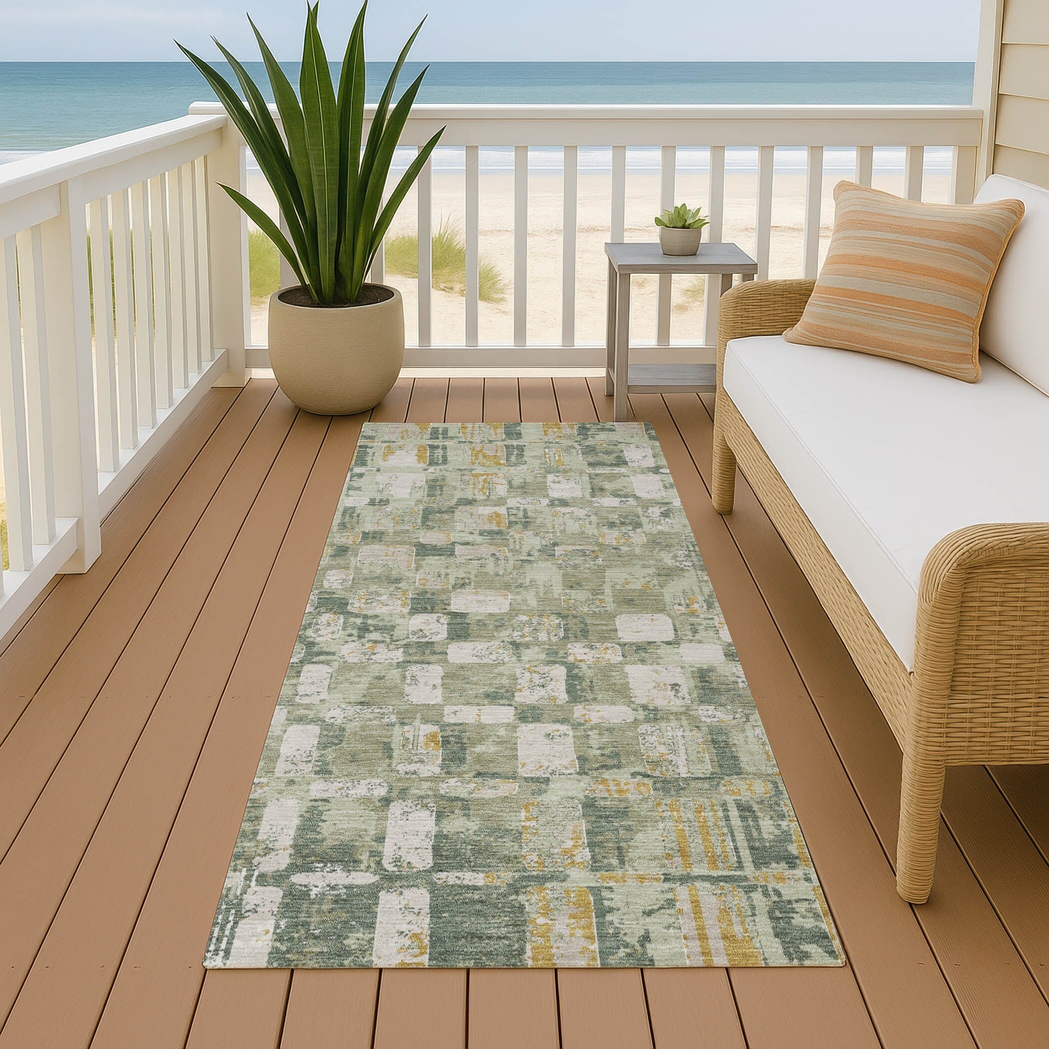 Machine Washable Indoor Outdoor Casual Foxfield Chantille Rug