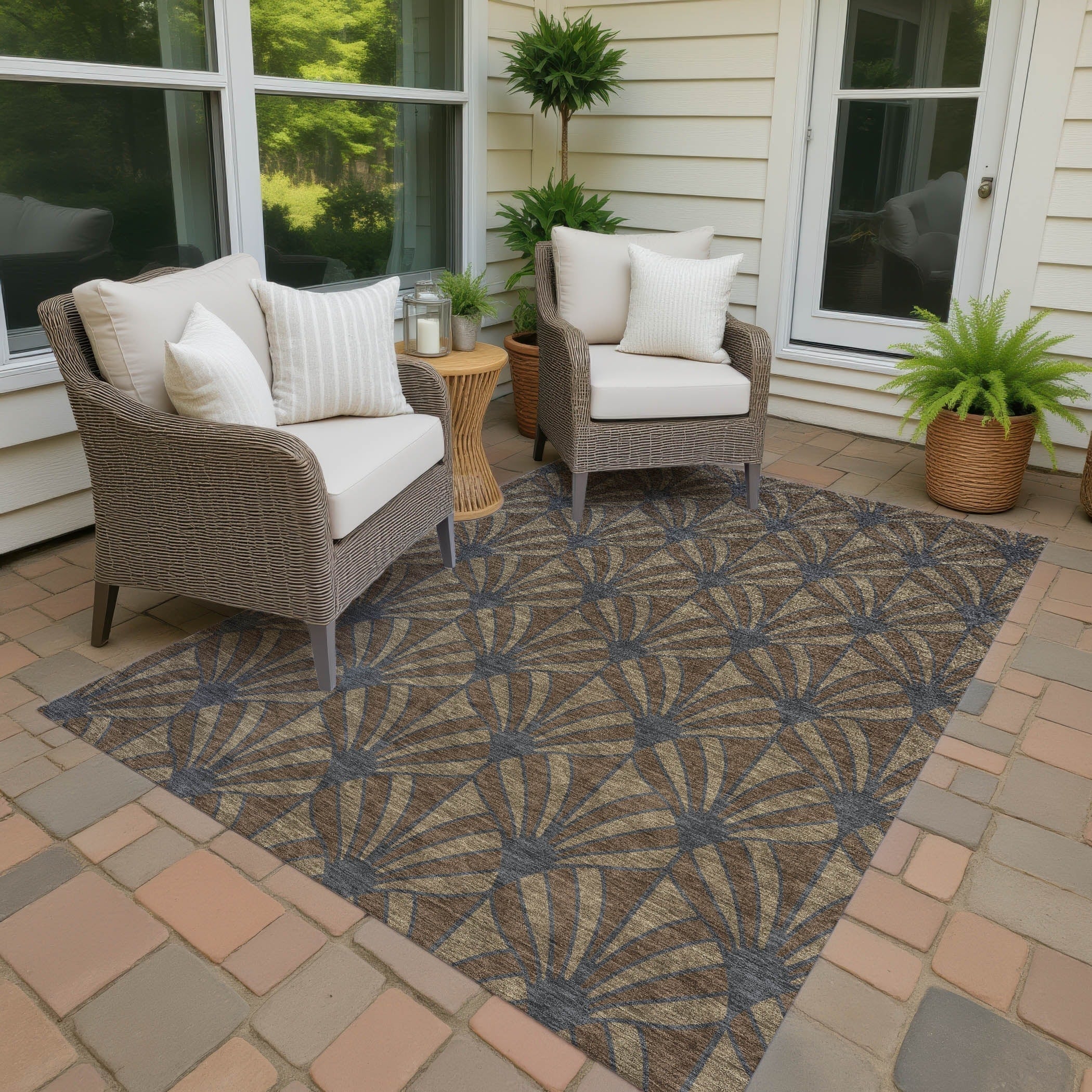 Machine Washable Indoor Outdoor Casual Kim Chantille Rug