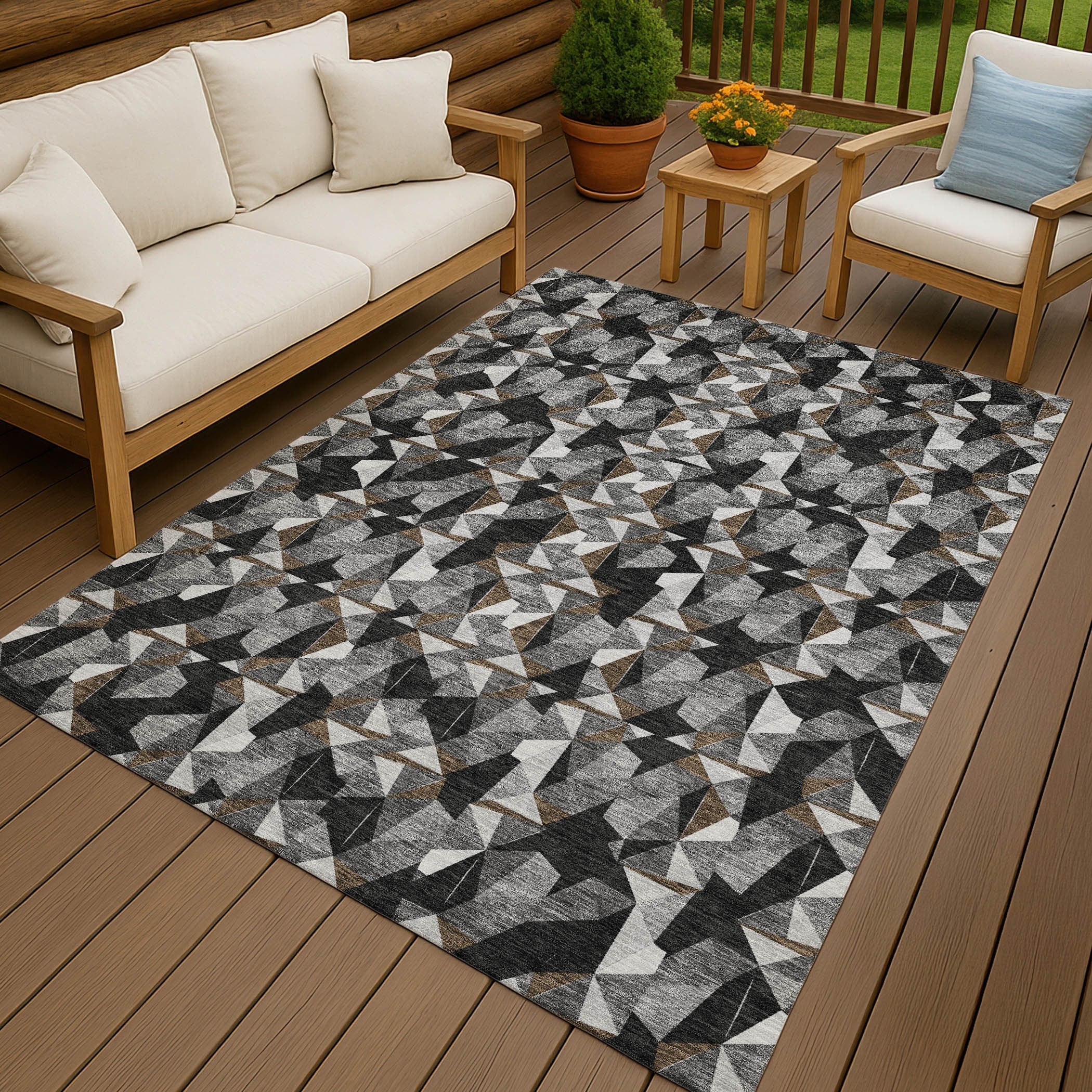 Machine Washable Indoor Outdoor Chic Hooper Chantille Rug