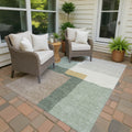 Machine Washable Indoor Outdoor Contemporary Blox Chantille Rug