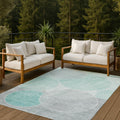 Machine Washable Indoor Outdoor Contemporary Flovilla Chantille Rug
