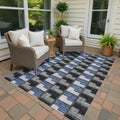 Machine Washable Indoor Outdoor Contemporary Kaylee Chantille Rug