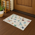 Machine Washable Indoor Outdoor Contemporary Kites Chantille Rug