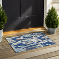 Machine Washable Indoor Outdoor Contemporary Mendota Chantille Rug