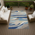 Machine Washable Indoor Outdoor Contemporary Metter Chantille Rug