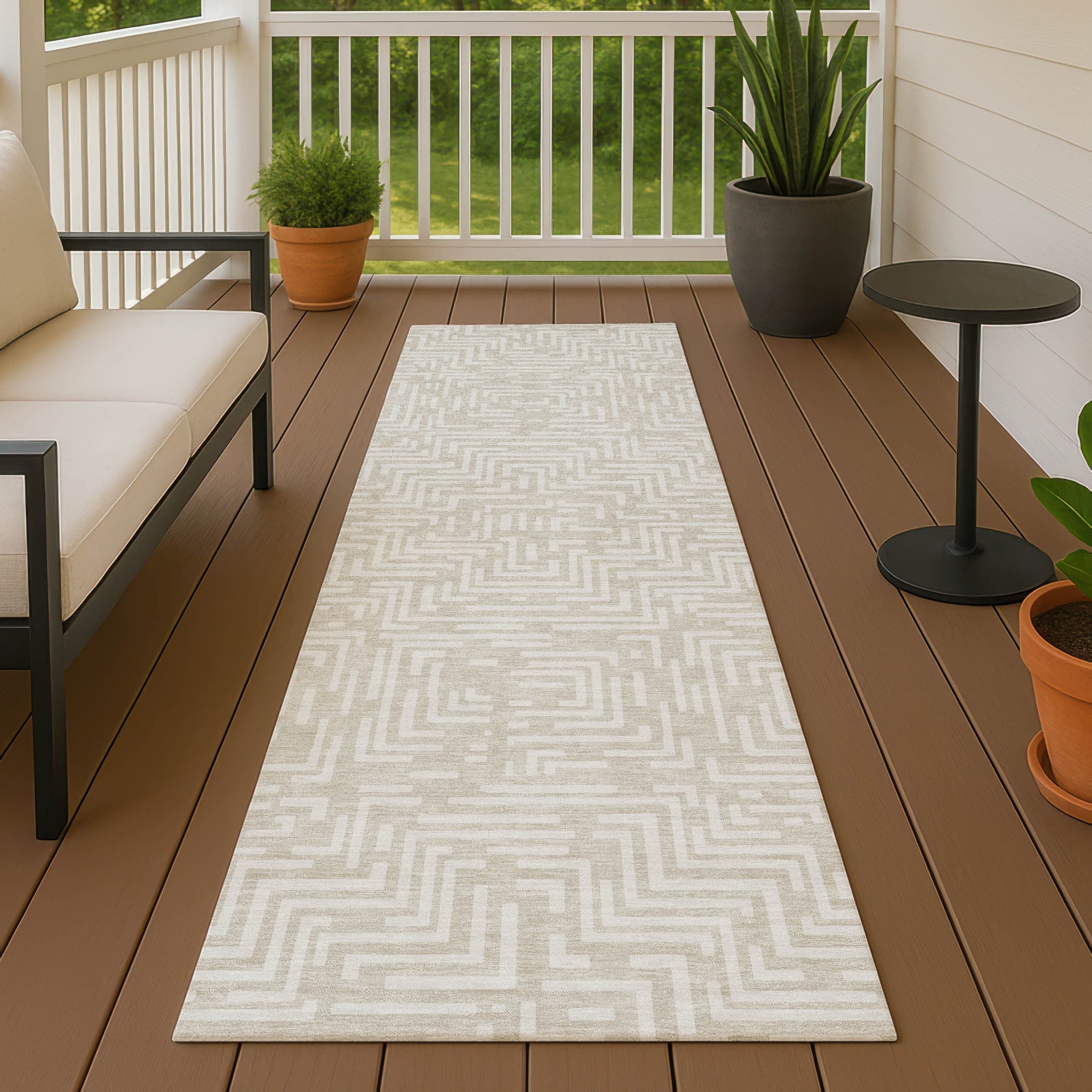 Machine Washable Indoor Outdoor Contemporary Moffat Chantille Rug