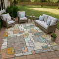 Machine Washable Indoor Outdoor Contemporary Prenner Chantille Rug